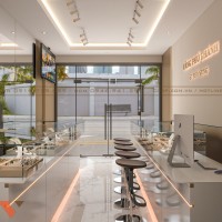 Thiết kế nội thất tiệm vàng Phú Thành hiện đại và sang trọng 